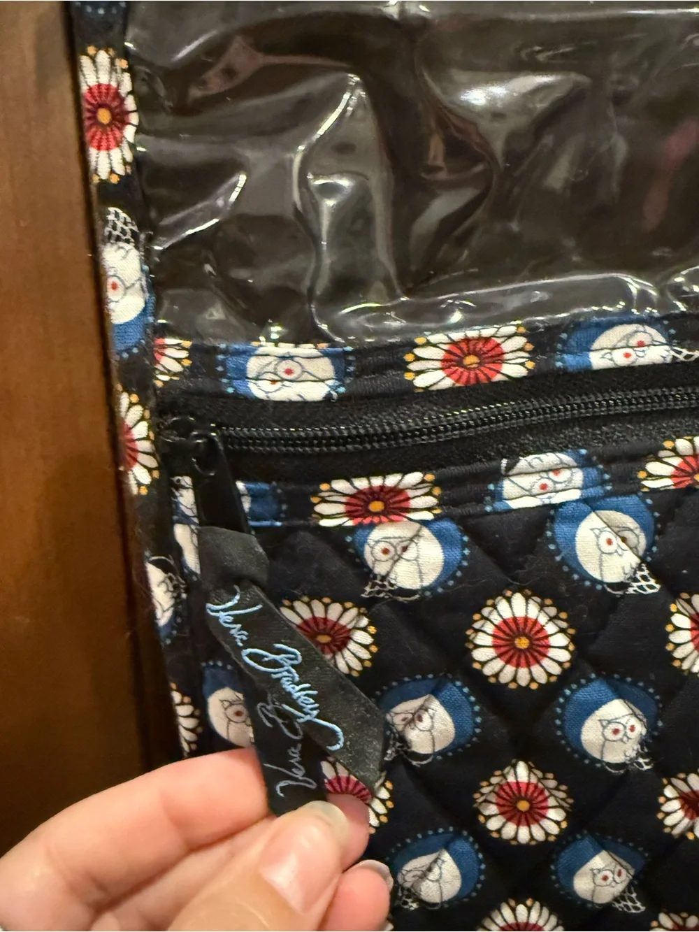 Vera Bradley Night Owl Hanging Travel Toiletry Bag
